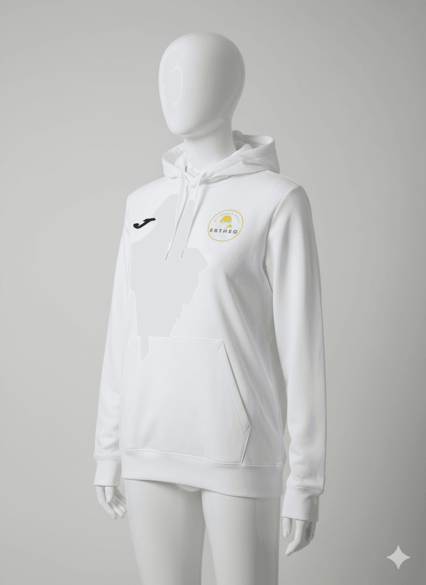 Sudadera blanca Joma con capucha para los Coaches Deportivos de Ertheo FOOTBALL ACADEMY TRIALS